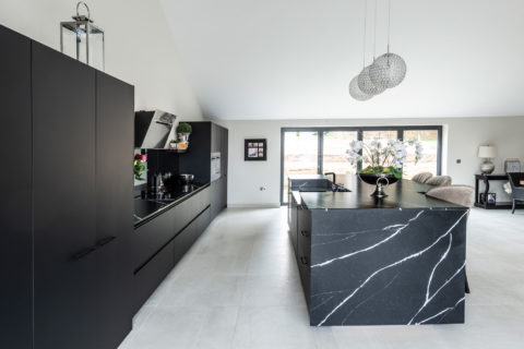 Full room view of new kitchen in Woodbridge