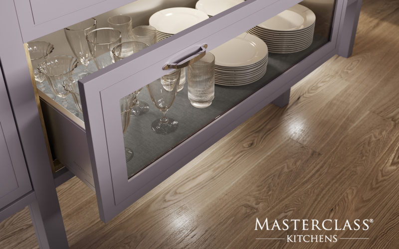 Masterclass Kitchens Melrose Mid-Range Kitchen in Wisteria and Lava