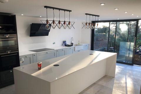 Progress picture of a new kitchen in Ipswich